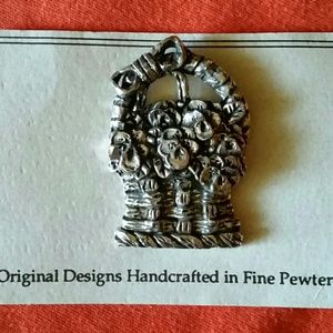 BASKET OF FLOWERS BROOCH